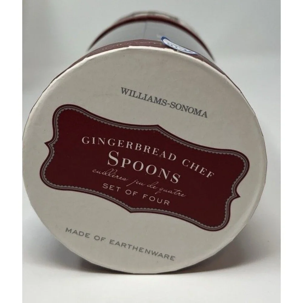Williams Sonoma Gingerbread Chef Spoons Set of 4 NIB 2009 *READ